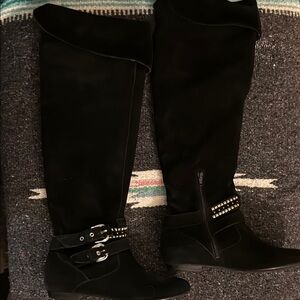 BCBGeneration Black Over the Knee Boots